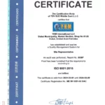 YKM INTERNATIONAL LLC SITE REPRESENTATIVEt LLC ISO 9001.2015 2021 03 01 until 2024 02 29 S2 page 0001 min YKM Fence