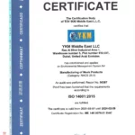 YKM Middle East LLC ISO 14001.2015 2021 03 01 until 2024 02 29 HQS1 page 0001 min YKM Fence