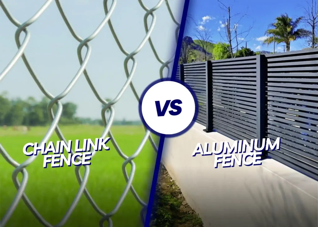 chain link vs aluminum fence
