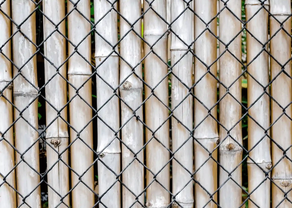 Bamboo Fence with Chainlink YKM Fence